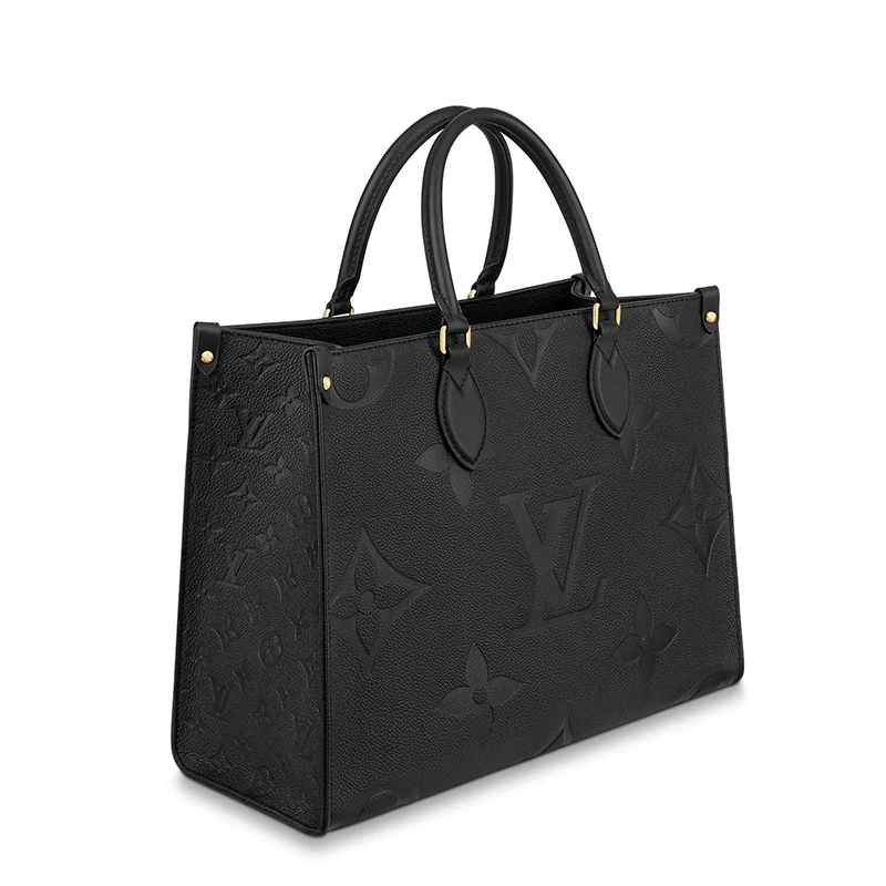 预售十天 Louis Vuitton/路易威登 经典款ONTHEGO系列 女士中号黑色老花压纹粒面皮革单肩手提托特包M45595 商品