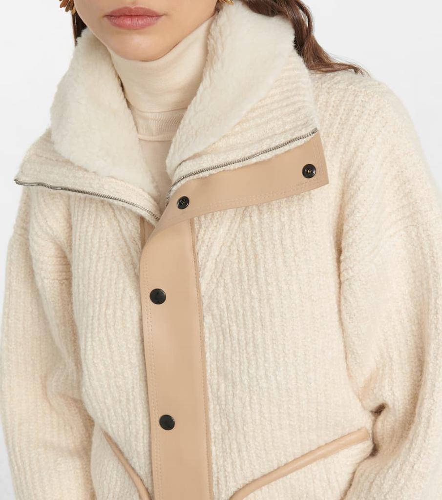 商品Isabel Marant|Lindley cotton-blend ribbed-knit jacket,价格¥10441,第6张图片详细描述