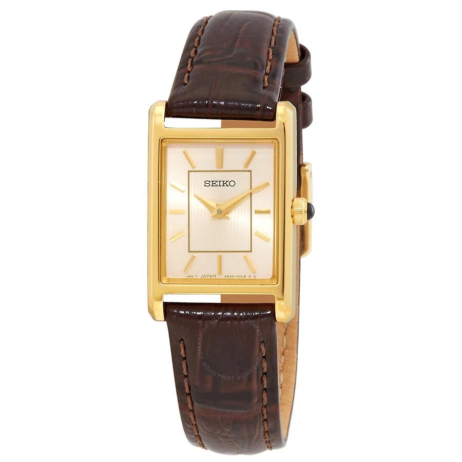 商品Seiko|Essentials Quartz Light Champagne Dial Ladies Watch SWR066,价格¥860,第1张图片