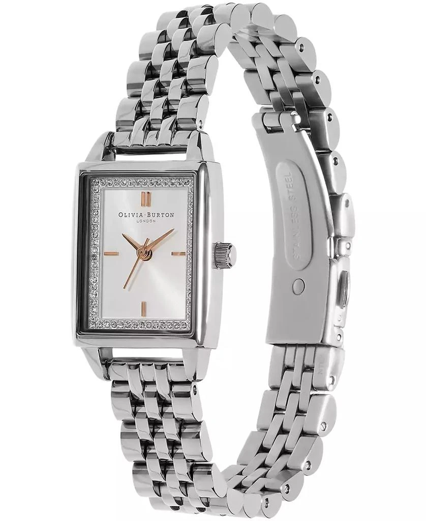 商品Olivia Burton|Women's Quartz Silver-Tone Stainless Steel Bracelet Watch 25.5mm x 20.5mm,价格¥891,第2张图片详细描述