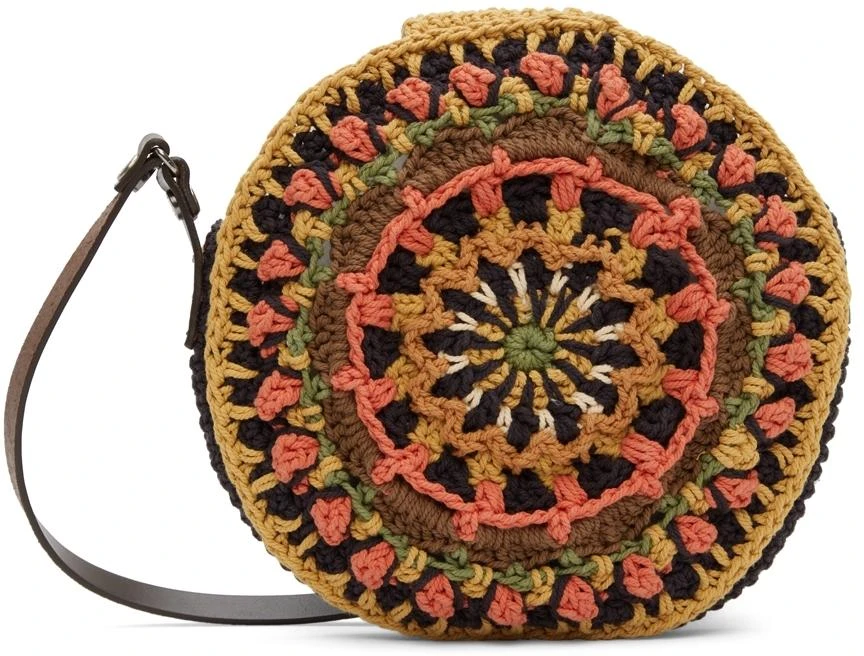 商品ANDERSSON BELL|Tan Hand Crochet Tambourine Messenger Bag,价格¥720,第1张图片