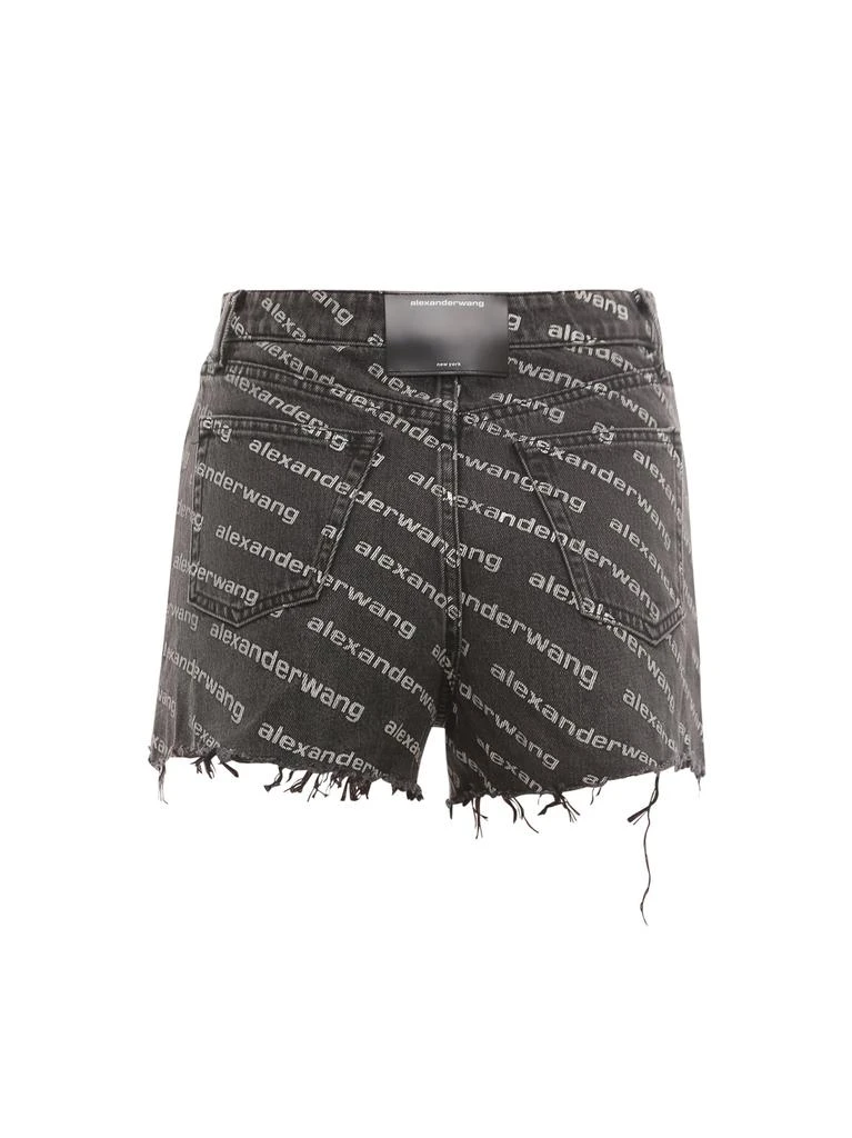 商品Alexander Wang|Cotton shorts with all-over logo print,价格¥1636,第2张图片详细描述