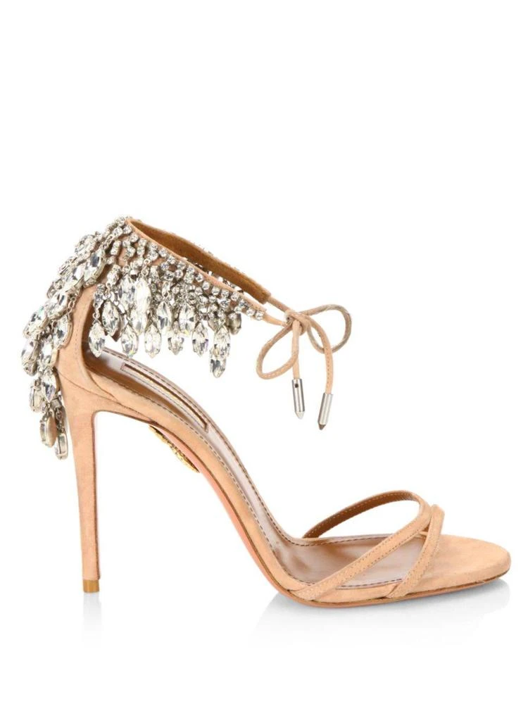 商品Aquazzura|Eden Embellished Suede Stiletto Heel Sandals,价格¥5083,第5张图片详细描述