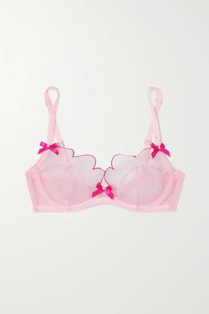 商品L'Agent by Agent Provocateur|Lorna 蝴蝶结缀饰刺绣绢网带钢圈软杯文胸  - 32C,价格¥421,第1张图片