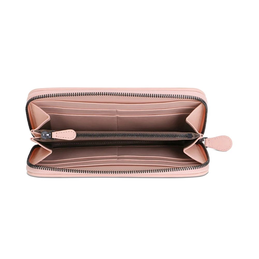 BOTTEGA VENETA 女士粉色皮革拉链钱包 114076-V001N-6813 商品