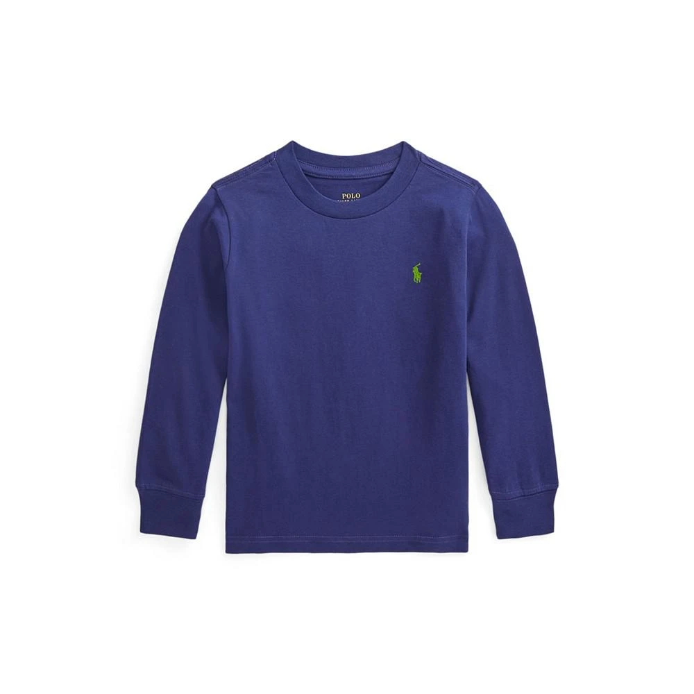 商品Ralph Lauren|Toddler Boys Jersey Long Sleeve T-shirt,价格¥160,第1张图片