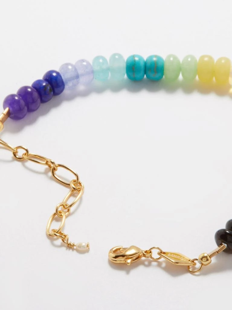 商品Anni Lu|Iris beaded 18kt gold-plated bracelet,价格¥1218,第5张图片详细描述