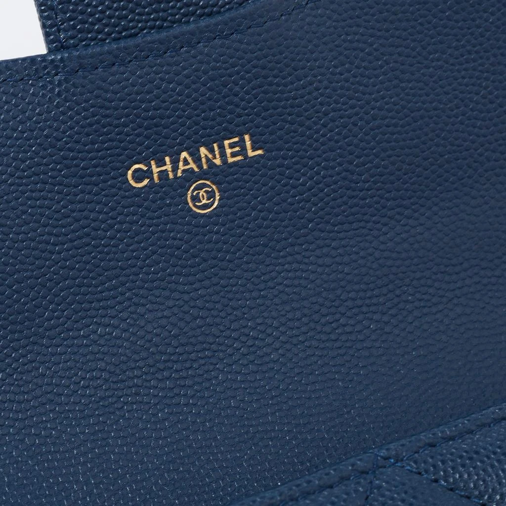 Chanel Blue Leather Classic Flap Wallet 商品