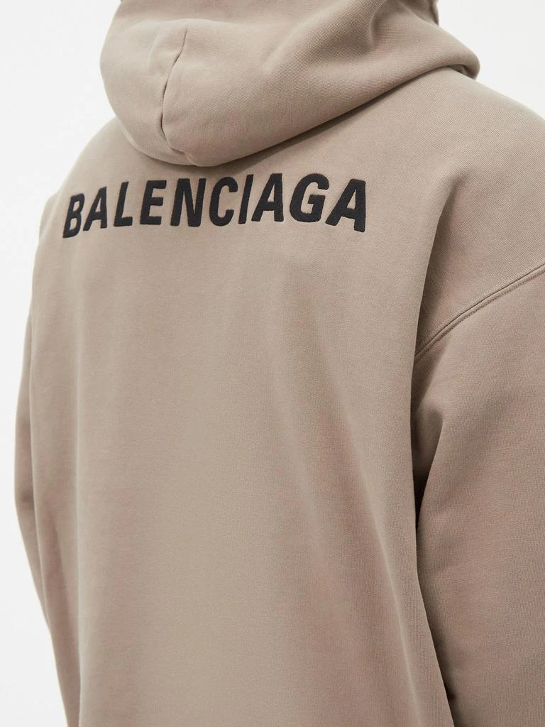 商品Balenciaga|Logo-embroidered cotton-jersey hoodie,价格¥9958,第3张图片详细描述