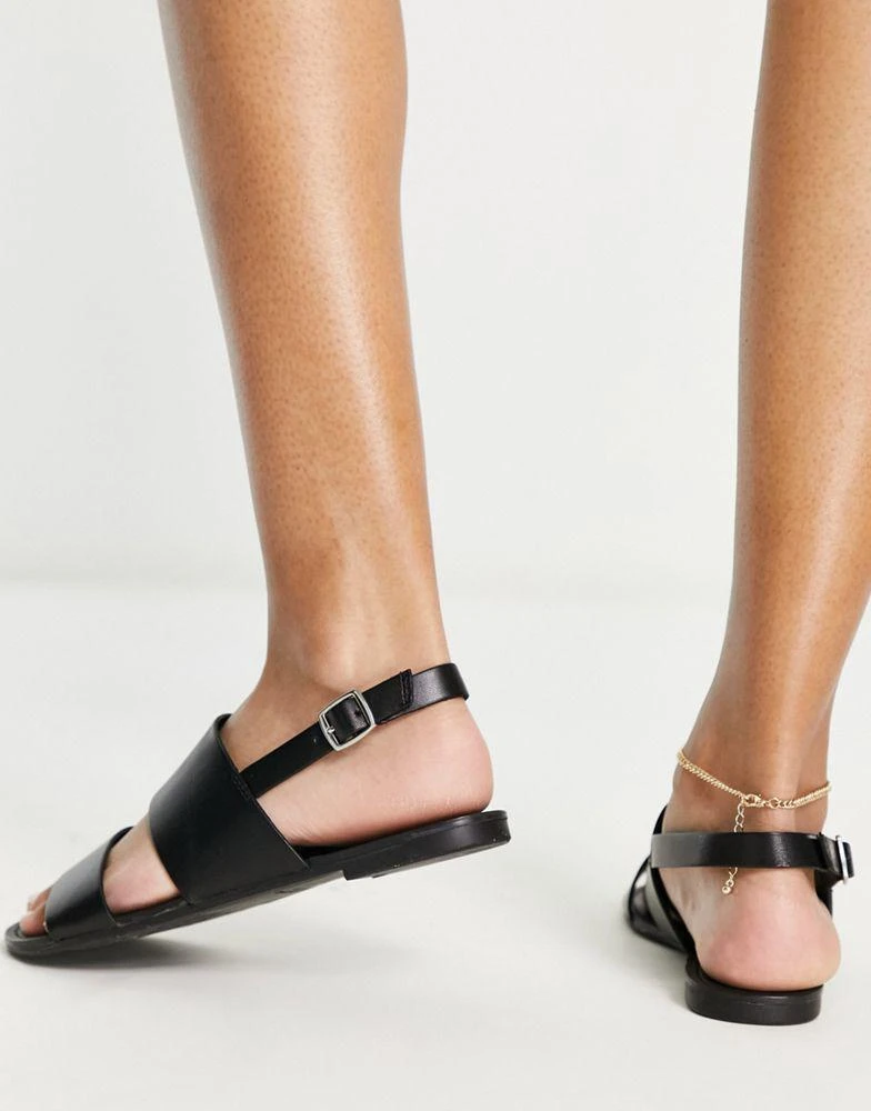 商品Vagabond|Vagabond Tia flat sandals in black leather,价格¥446,第4张图片详细描述