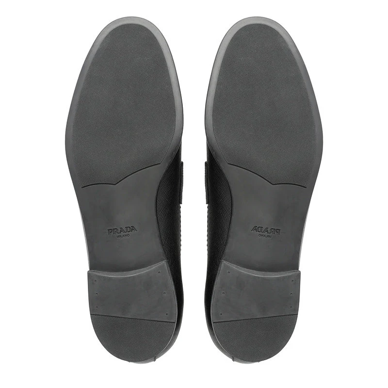 商品Prada|【预售3-7天】PRADA/普拉达 21年秋冬 Saffiano系列 男士黑色皮革乐福鞋2DC215_053_F0002_F_G000,价格¥5963,第6张图片详细描述
