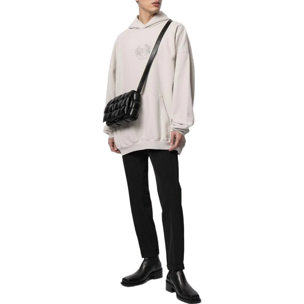 商品[国内直发] Balenciaga|巴黎世家 SS22 Logo刺绣长袖连帽卫衣 男款 米白色,价格¥3822,第3张图片详细描述