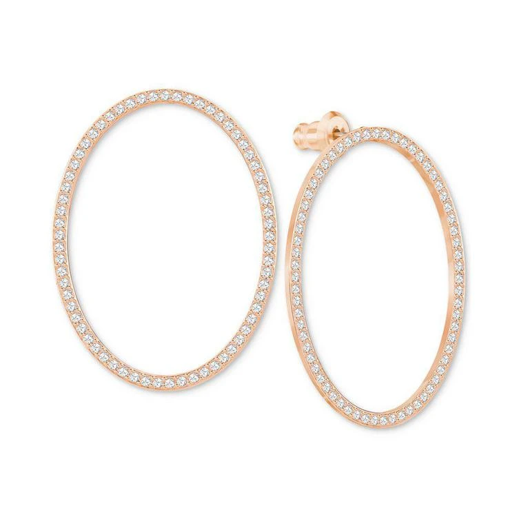 商品Swarovski|Rose Gold-Tone Crystal & Pavé Convertible Drop Hoop Earrings,价格¥667,第3张图片详细描述