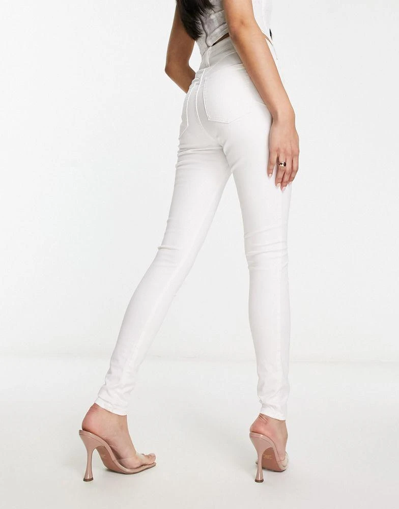 商品ASOS|ASOS DESIGN push up skinny jeans in white - WHITE,价格¥178,第2张图片详细描述