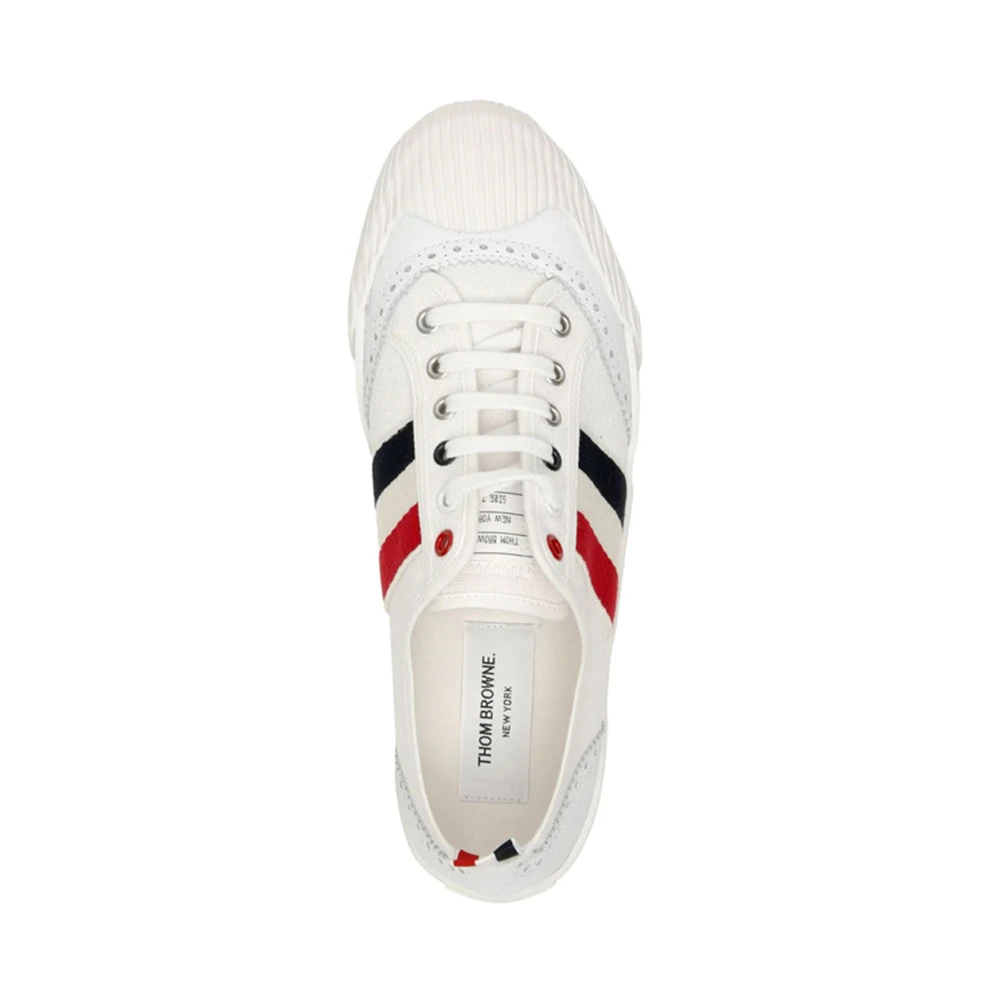 THOM BROWNE 汤姆·布朗 男士白色棉质运动鞋 MFD140A-01588-100 商品