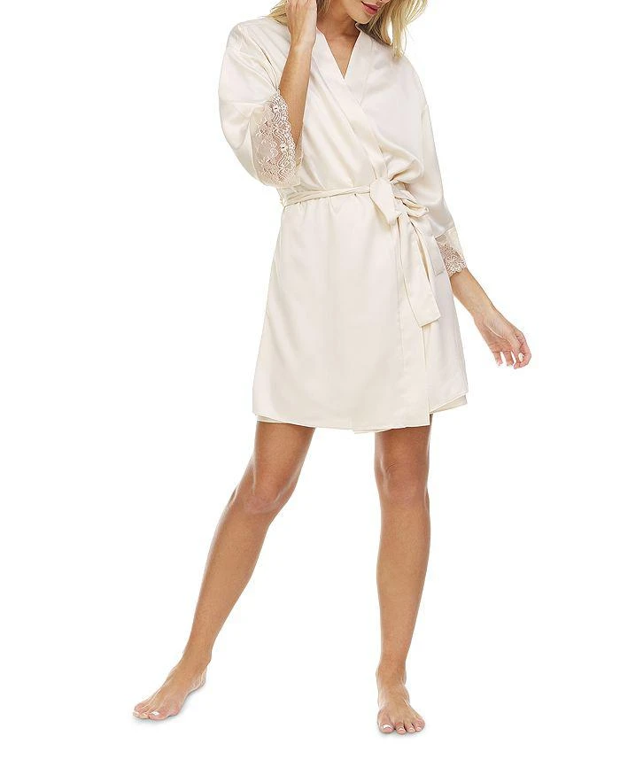 商品Flora Nikrooz|Desirae Charmeuse Robe,价格¥235,第4张图片详细描述