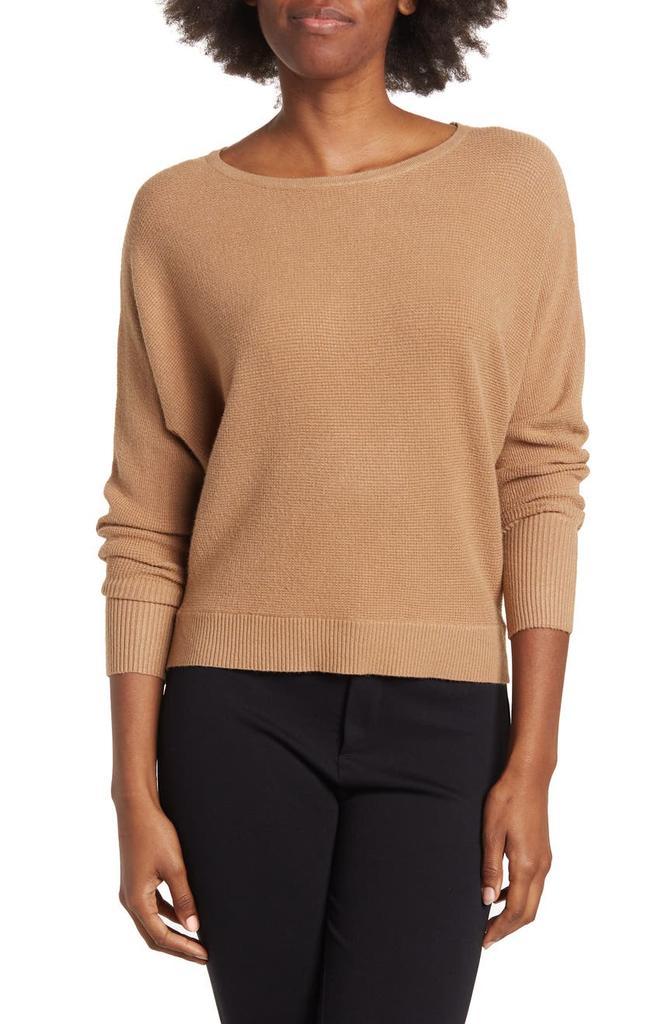 商品Tahari|Textured Boatneck Long Sleeve Top,价格¥148,第1张图片