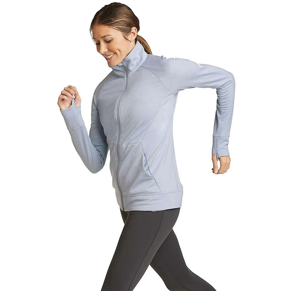 商品Eddie Bauer|Women's High Route Grid Fleece Full Zip Mock Top,价格¥402,第1张图片