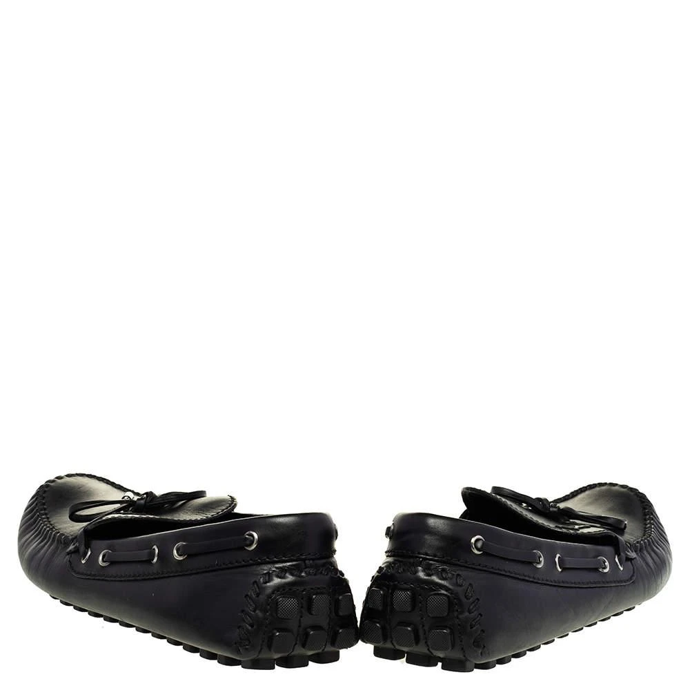 商品[二手商品] Louis Vuitton|Louis Vuitton Black Leather Bow Slip On Loafers Size 43.5,价格¥3187,第5张图片详细描述