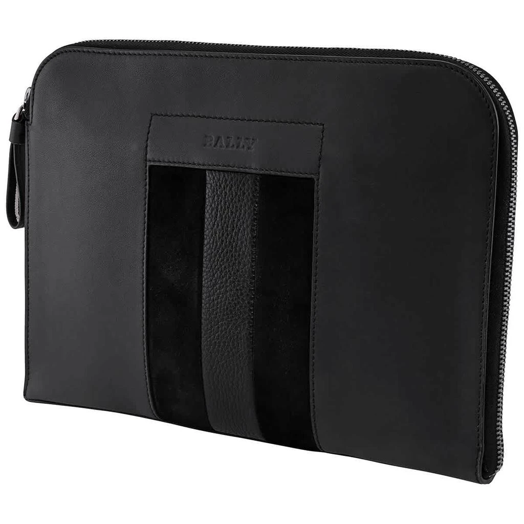 商品Bally|Mens Charcoal Stripe Leather Clutch,价格¥2633,第1张图片