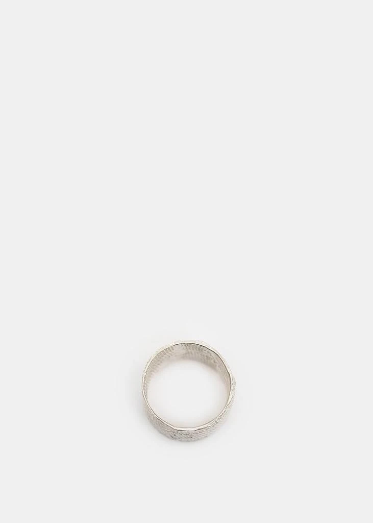 商品DETAJ|Detaj Satin White Burned Bandage Wide Ring,价格¥2095,第2张图片详细描述