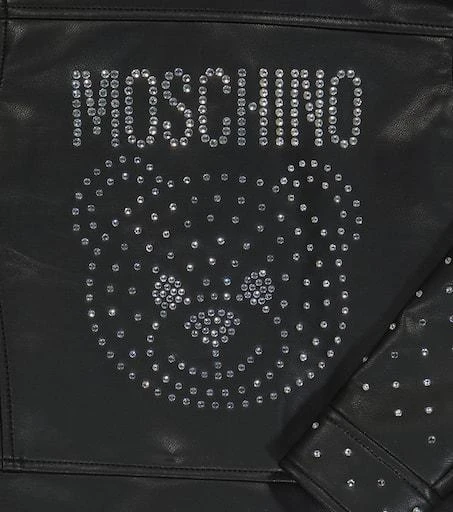 商品Moschino|水晶缀饰人造皮革机车夹克,价格¥2085,第2张图片详细描述