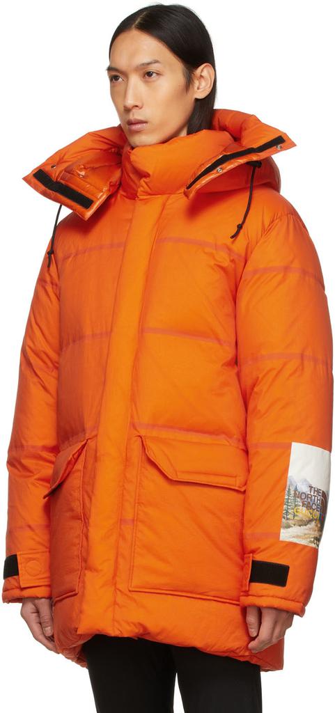 橙色 The North Face 联名羽绒大衣商品第4张图片规格展示