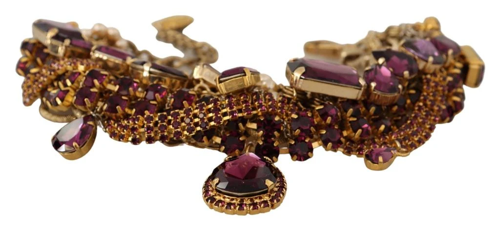 商品Dolce & Gabbana|Dolce & Gabbana Gold Brass Sicily Purple Crystal Necklace,价格¥9162,第5张图片详细描述