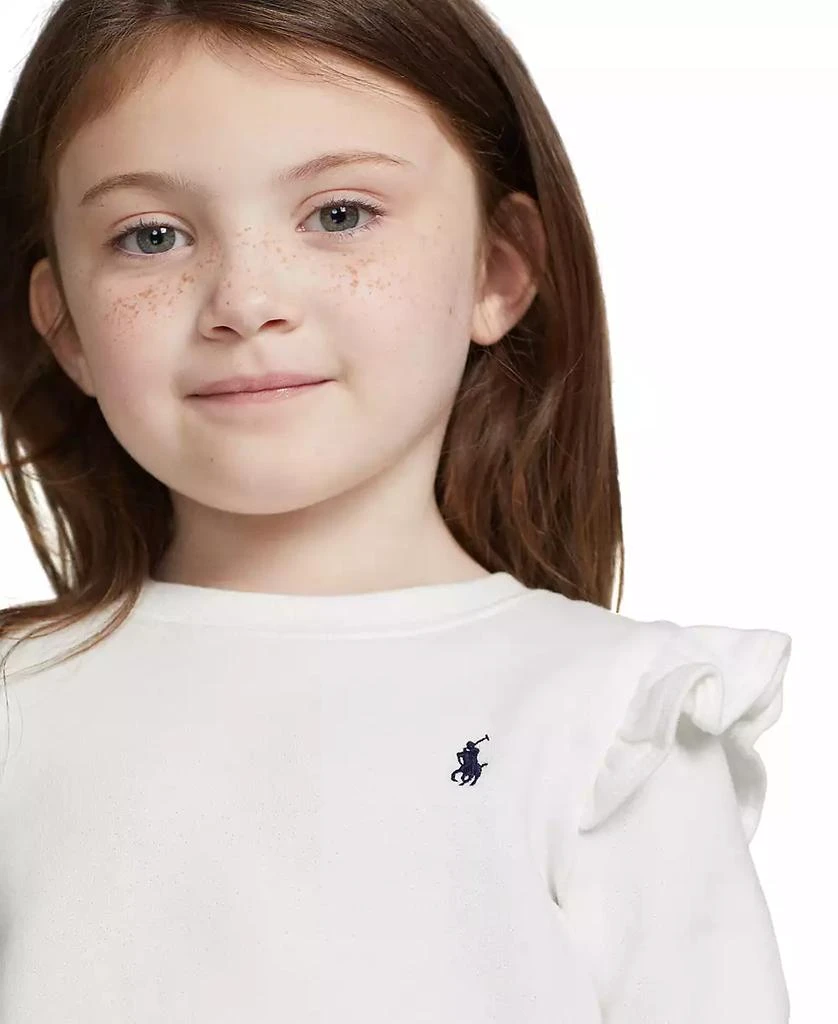 商品Ralph Lauren|Toddler and Little Girls Ruffled Fleece Sweatshirt,价格¥334,第2张图片详细描述