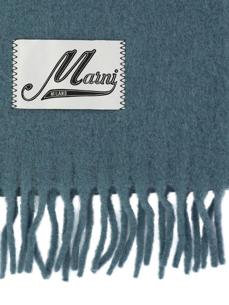商品Marni|Scarf With Logo Patch Scarves Light Blue,价格¥1148,第2张图片详细描述