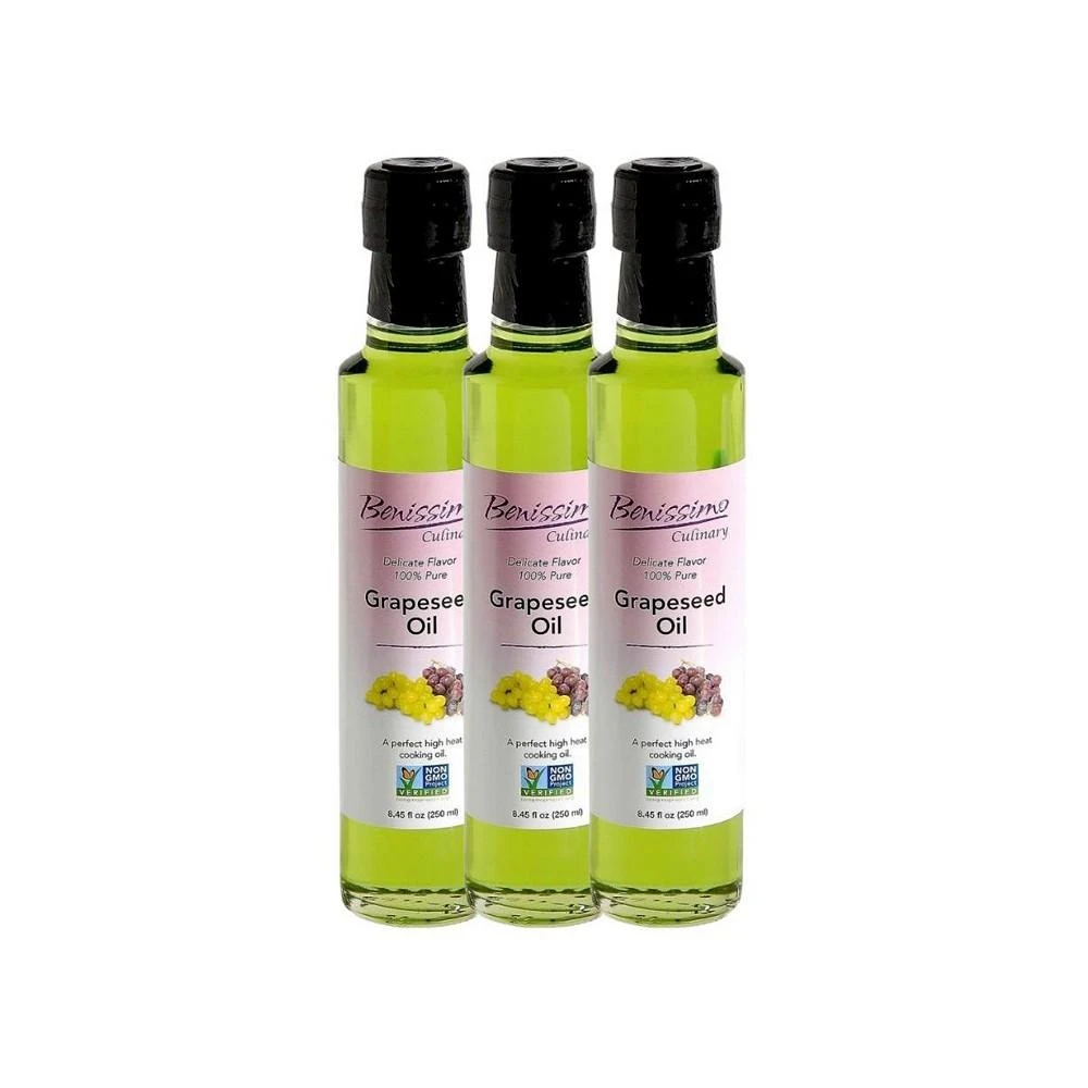 商品Benissimo|100% Pure Non-GMO Grapeseed Oil 8.46 oz (3 Pack),价格¥223,第1张图片