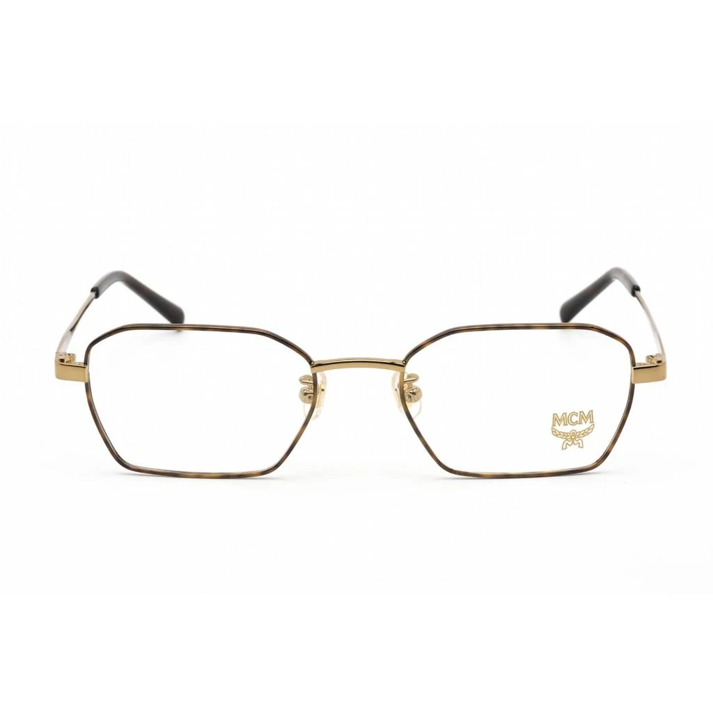 商品MCM|Mcm Unisex Eyeglasses - Clear Demo Lens Shiny Gold/Havana Geometric | MCM2130A 724,价格¥241,第2张图片详细描述