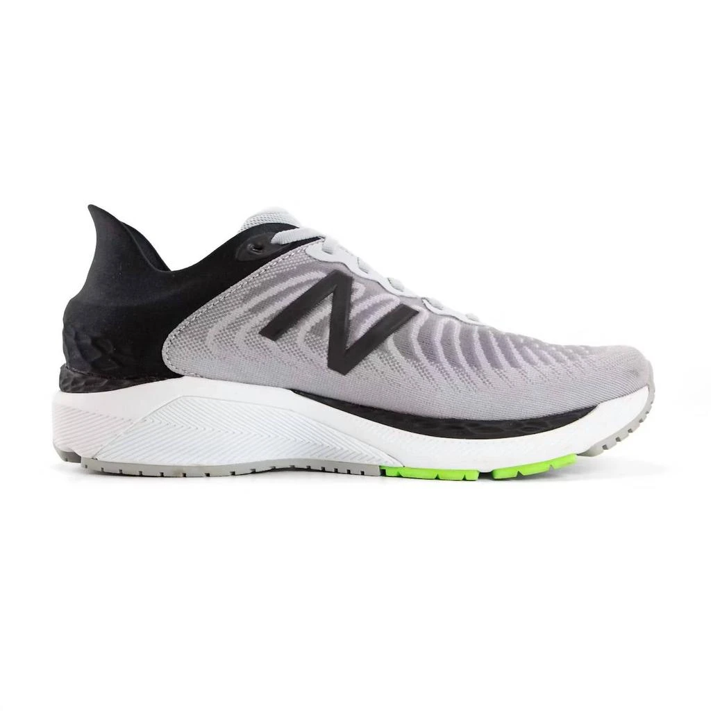 商品New Balance|Men's Fresh Foam 860V11 Running Shoes - D/medium Width In Light Aluminum/black/energy Lime,价格¥804,第1张图片