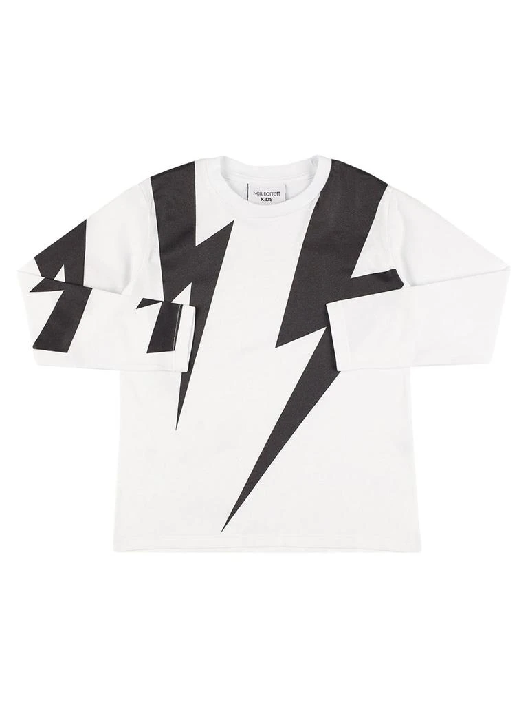 商品Neil Barrett|Thunder Print Cotton Jersey T-shirt,价格¥428,第1张图片