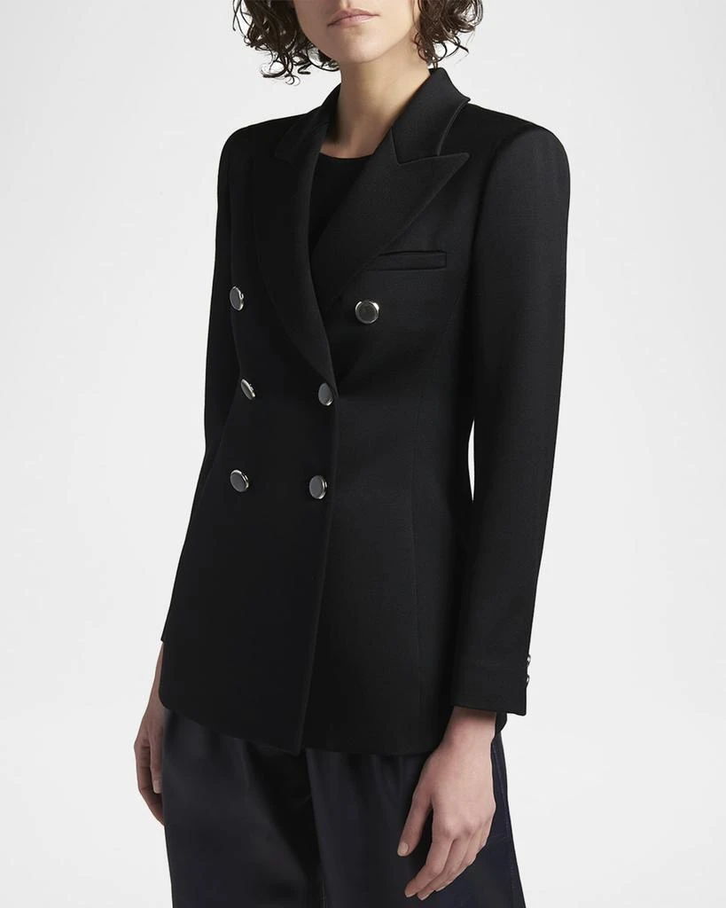 商品Giorgio Armani|Lana Double-Breasted Fluid Wool Jacket,价格¥23198,第4张图片详细描述