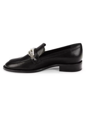 商品Stuart Weitzman|Embellished Leather Loafers,价格¥1825,第4张图片详细描述