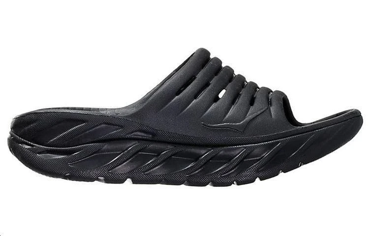 商品[国内直发] Hoka One One|Ora Recovery Slide纯色厚底 防滑一字拖鞋 男女同款 黑色,价格¥522,第3张图片详细描述