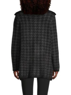 商品Max Studio|Houndstooth Jacquard Open-Front Cardigan,价格¥279,第2张图片详细描述