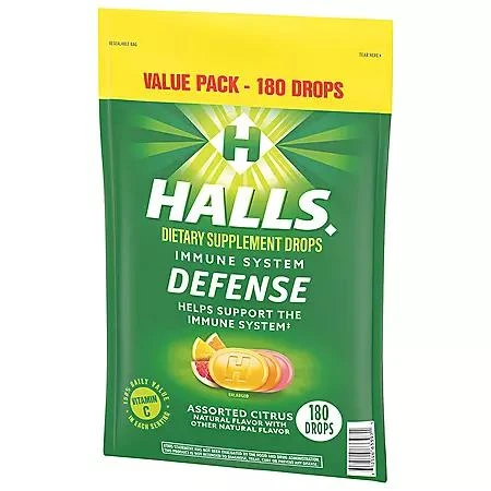 HALLS Defense Citrus Vitamin C Drops, Value Pack, 180 ct. 商品