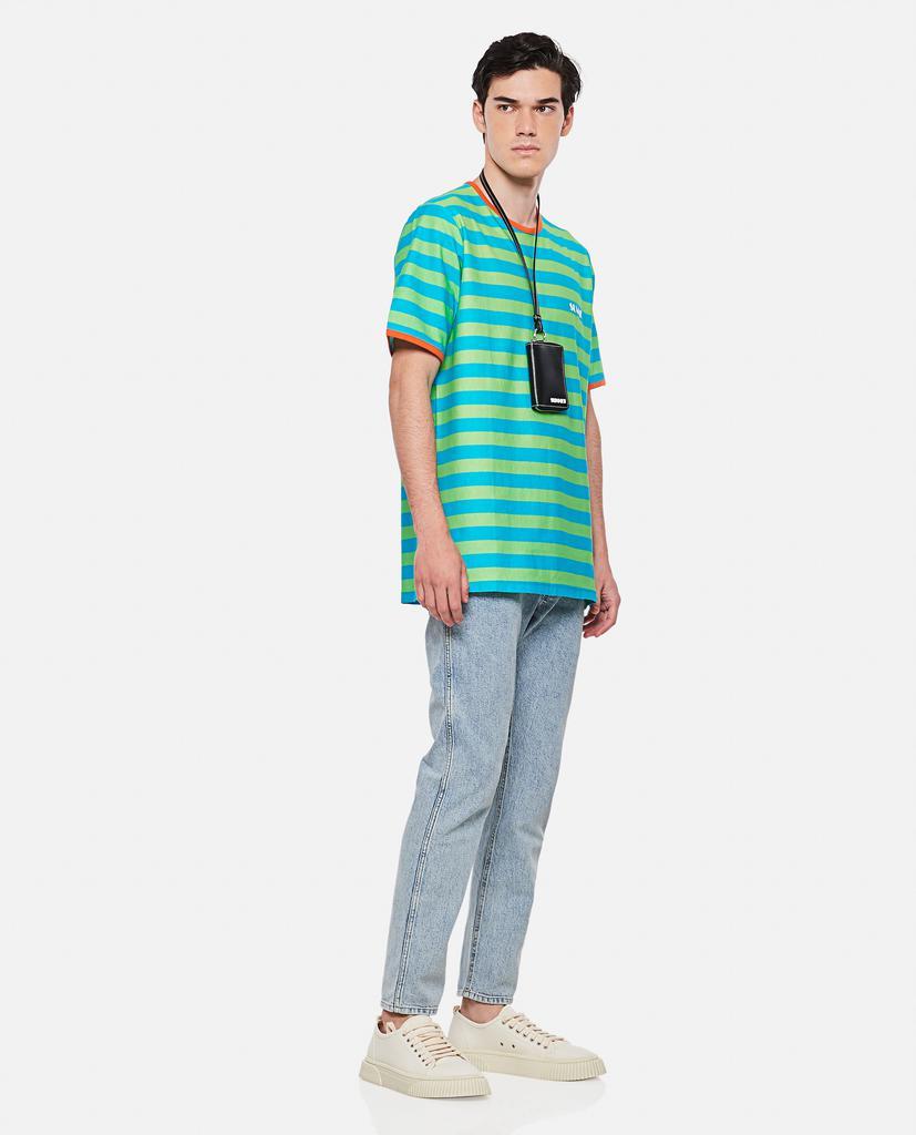 商品SUNNEI|SUNNEI X BIFFI striped cotton t-shirt,价格¥757,第4张图片详细描述