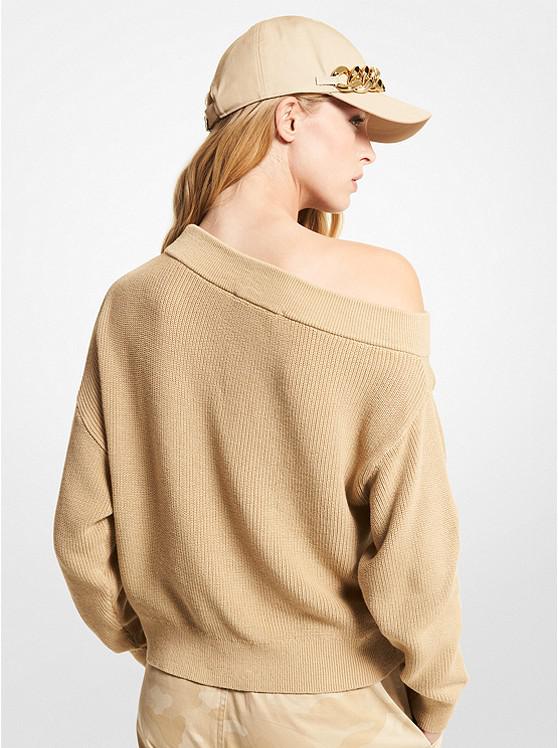 Cotton Off-The-Shoulder Sweater商品第2张图片规格展示