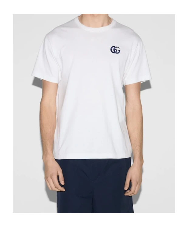 商品【商品预售7天】 Gucci|Gucci 男士T恤 796395XJG559692 白色,价格¥3177,第4张图片详细描述