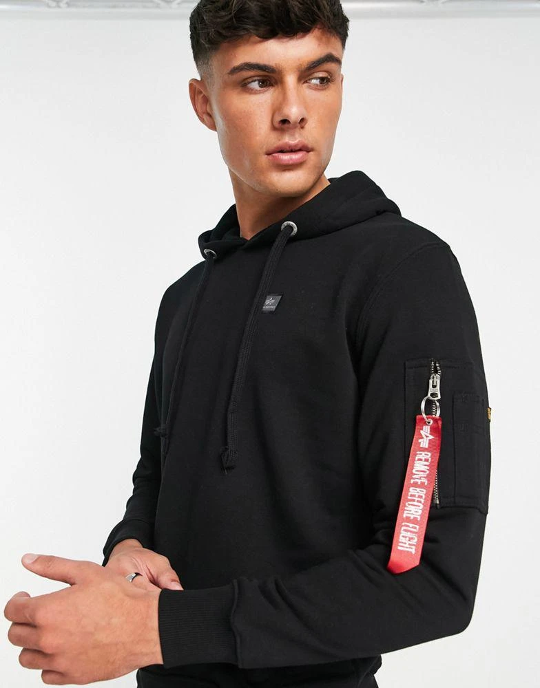 商品Alpha Industries|Alpha Industries X-Fit hoodie in black,价格¥557,第1张图片