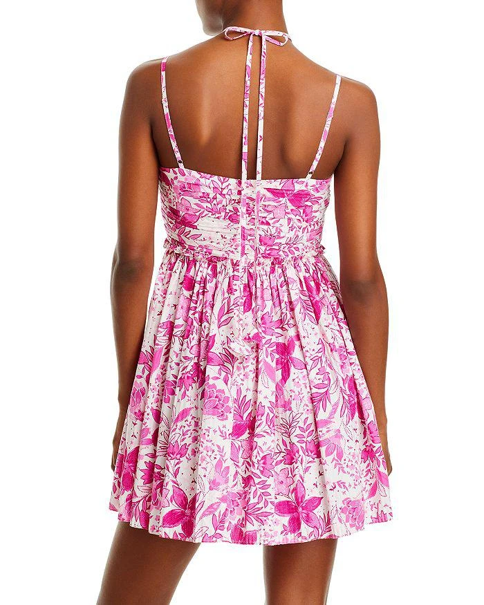 商品AQUA|Floral Print Halter Mini Dress - 100% Exclusive,价格¥222,第4张图片详细描述