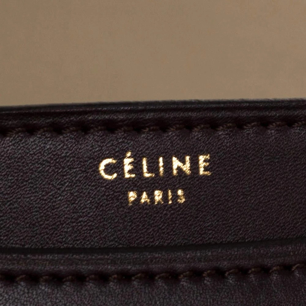 Celine Dark Burgundy Leather Large Case Chain Flap Shoulder Bag 商品