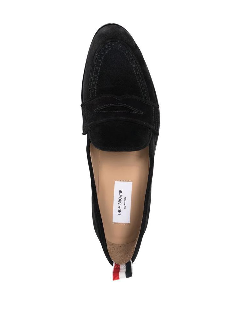 商品Thom Browne|THOM BROWNE Varsity penny-strap loafers,价格¥5855,第6张图片详细描述