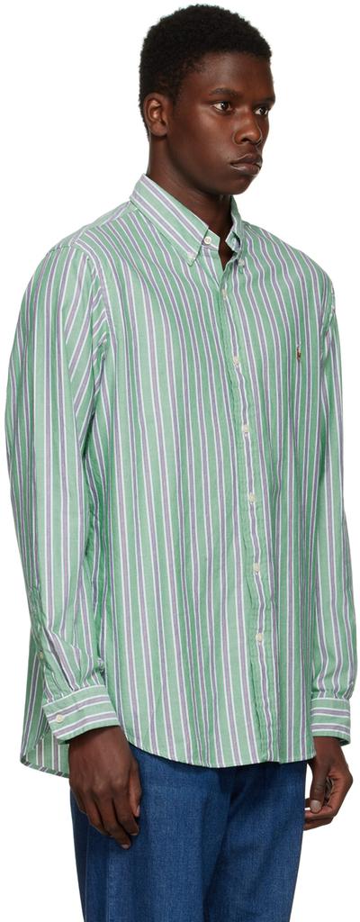Green Striped Shirt商品第2张图片规格展示