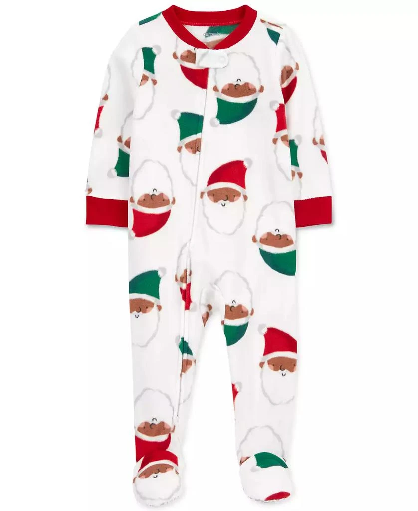 商品Carter's|Baby 1-Piece Santa Fleece Footed Pajamas,价格¥84,第2张图片详细描述