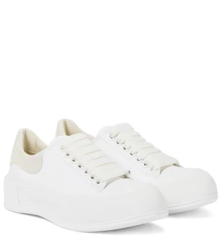 商品Alexander McQueen|Deck Plimsoll canvas sneakers,价格¥3817,第1张图片