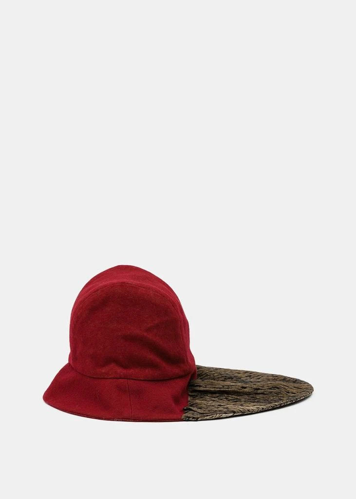 商品Uma Wang|Uma Wang Red & Mustard Helia Hat,价格¥1173,第2张图片详细描述